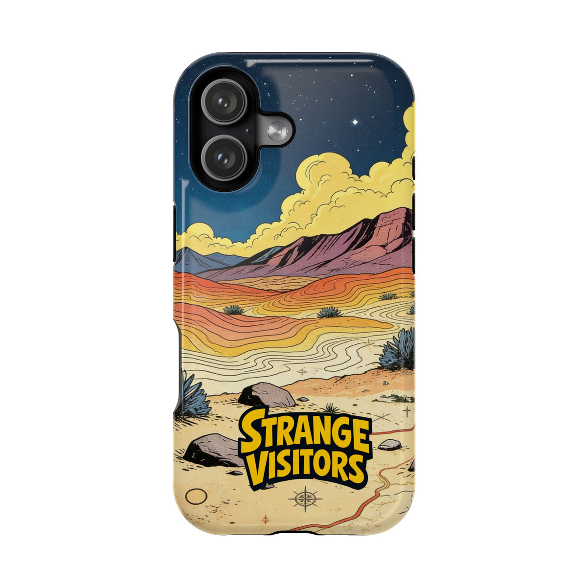 Phone Case — 'Strange Visitors' Desert Landscape Magnetic Impact-Resistant Case