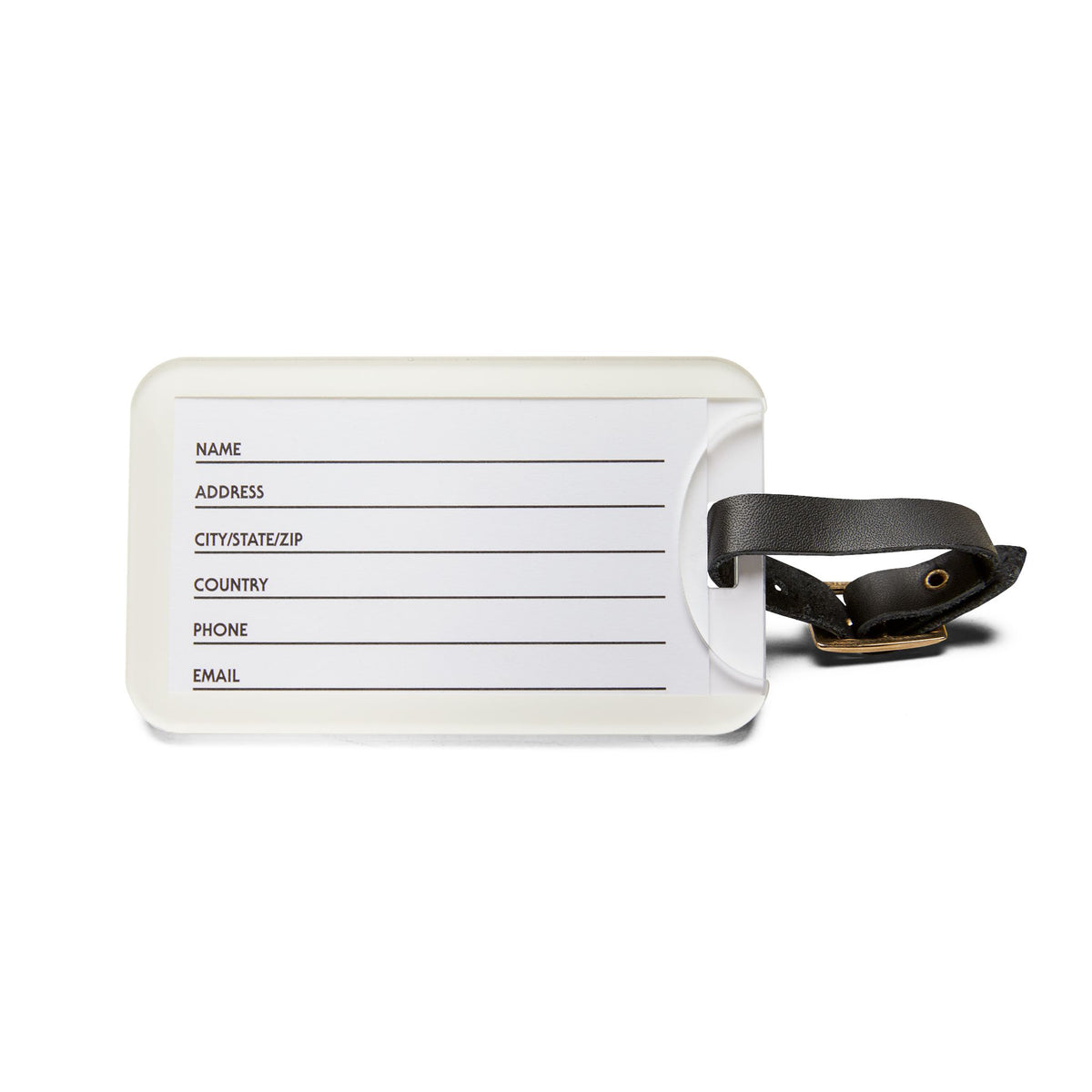 Strange Visitors Orange Luggage Tag — Bold Travel ID with Retro Logo