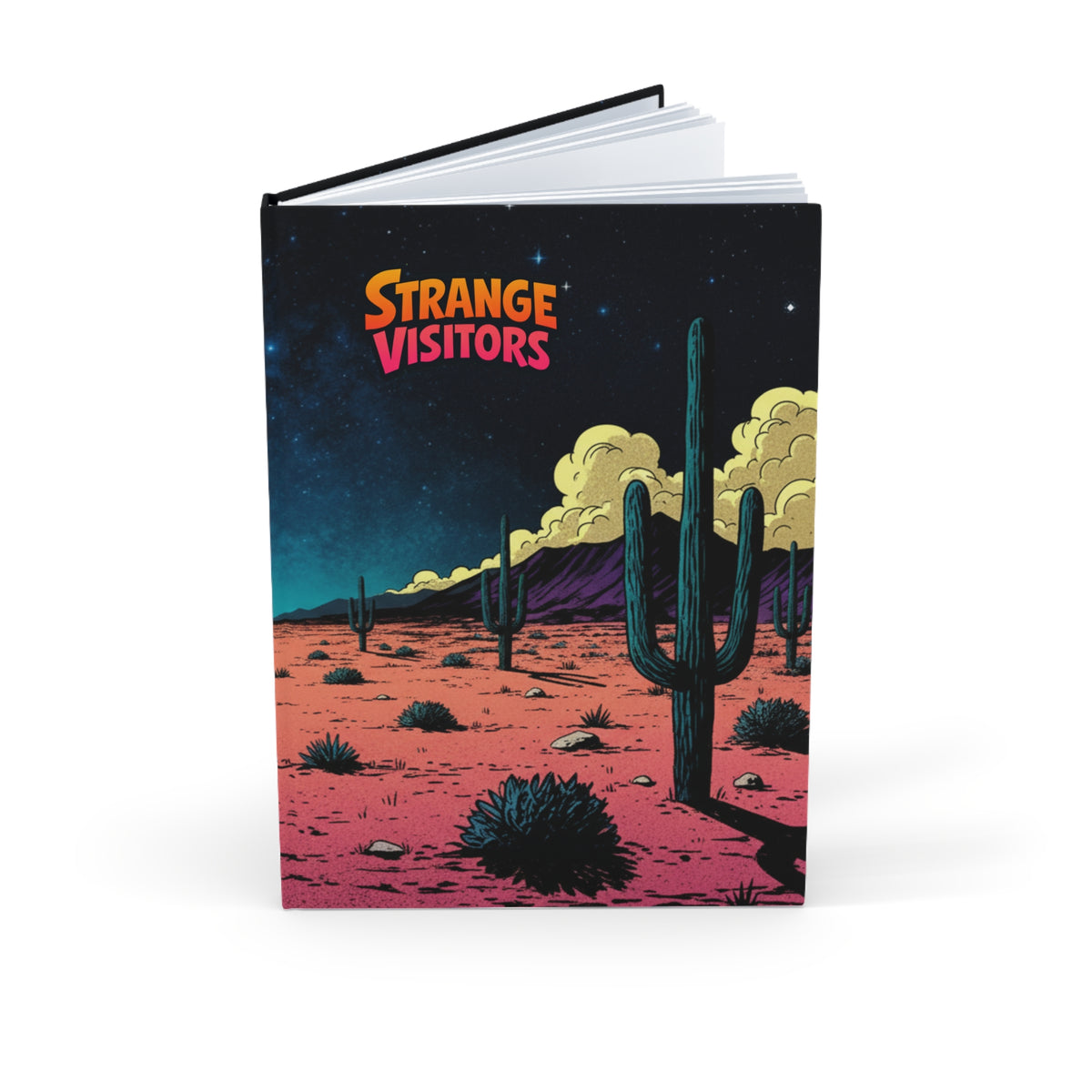 Strange Visitors Hardcover Journal (A5) — Desert Nightscape Notebook