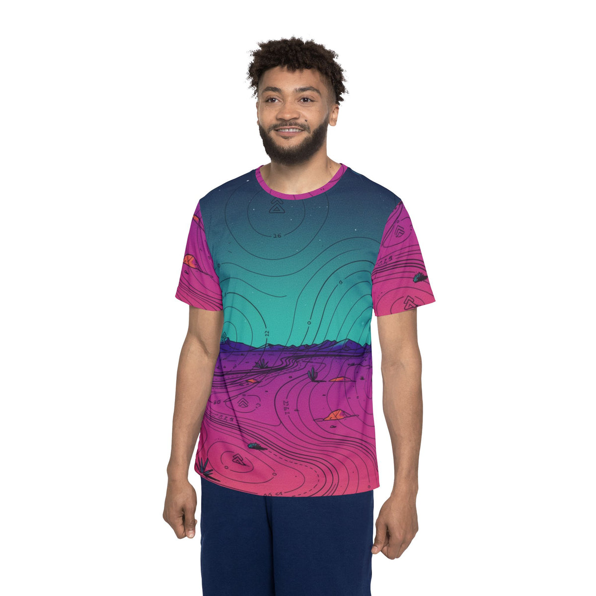 Men's Jersey — Gradient Desert Landscape All-Over Print