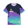 Galactic Topographic Sports Jersey – Purple Teal Mountain All-Over Print