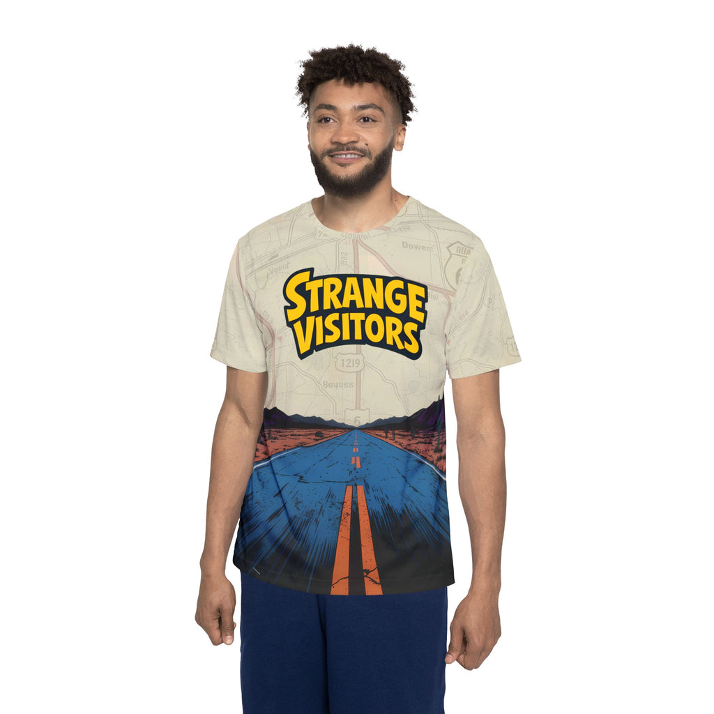 Strange Visitors Road Trip Jersey — Men’s Graphic Sports Tee