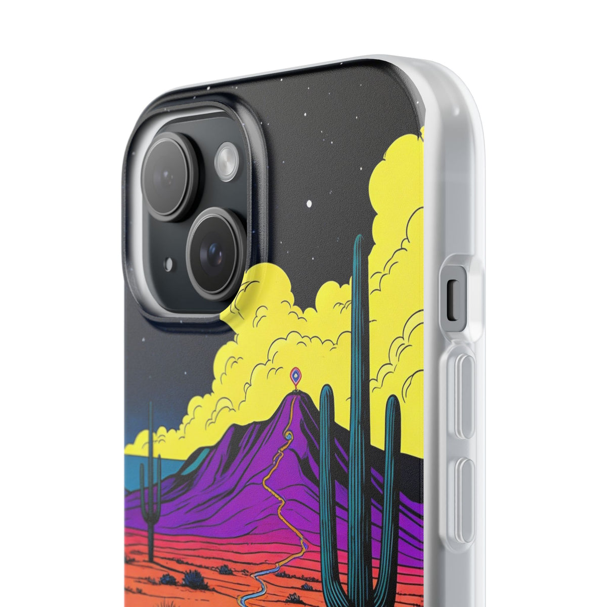 Strange Visitors Desert Art Phone Case — Colorful Psychedelic iPhone Cover