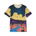 Desert Nightscape Sports Jersey — Vibrant Desert River Graphic Tee