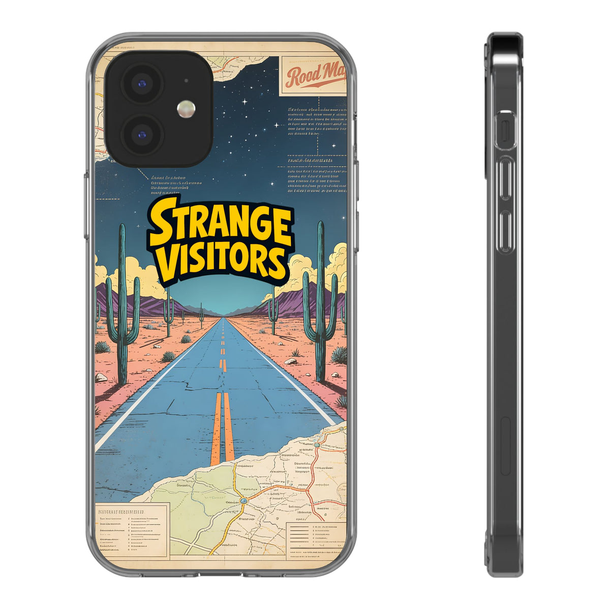 Clear Case — "Strange Visitors" Desert Road Phone Case