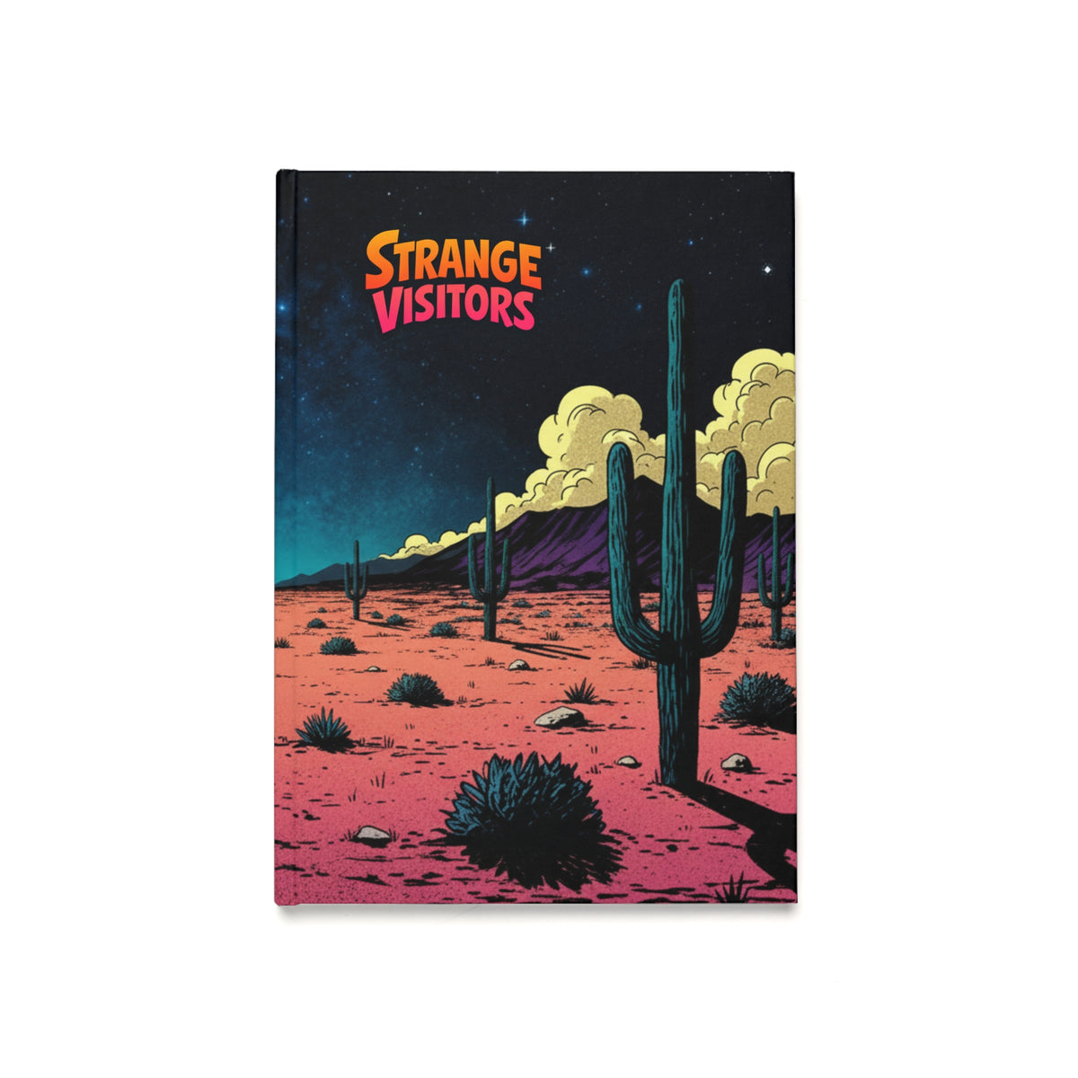 Strange Visitors Hardcover Journal (A5) — Desert Nightscape Notebook