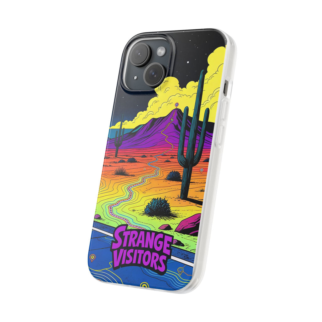 Strange Visitors Desert Art Phone Case — Colorful Psychedelic iPhone Cover